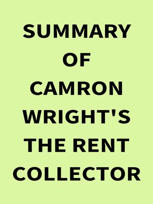 cover image of Summary of Camron Wright's the Rent Collector